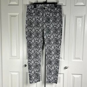 Seven 7 Tummyless High Rise Skinny Animal Print Pants Size 14